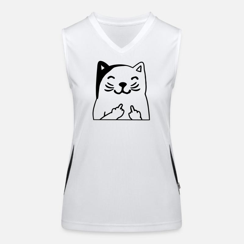 Du kannst mich mal Katze Funktionelles Kontrast-Tank Top für Frauen