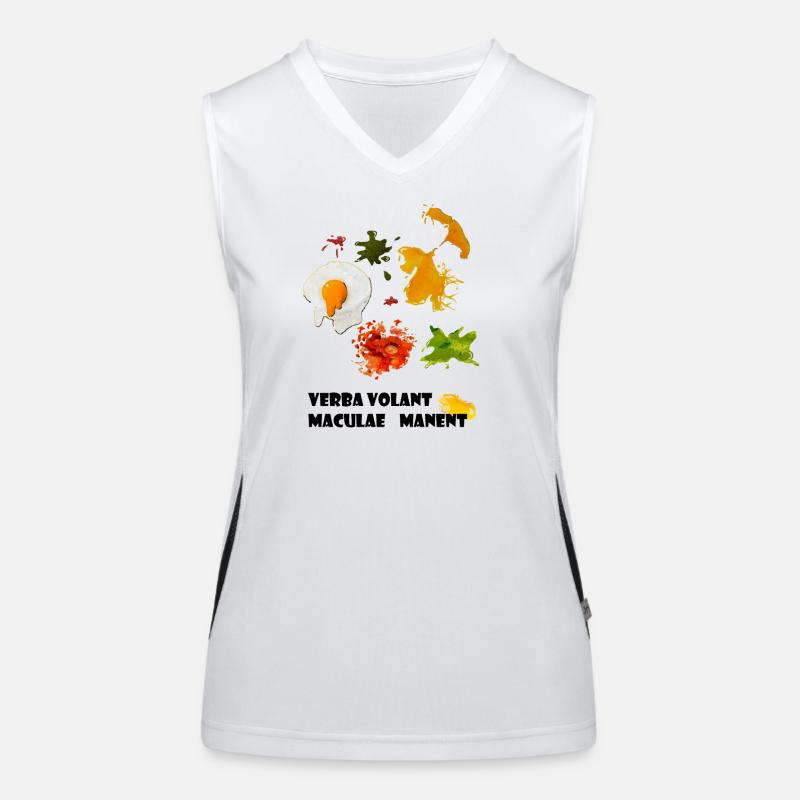 Spots - Women's Functional Contrast Tank Top - white/black