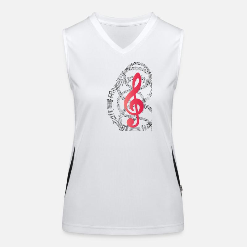 Music clef Women's Functional Contrast Tank Top