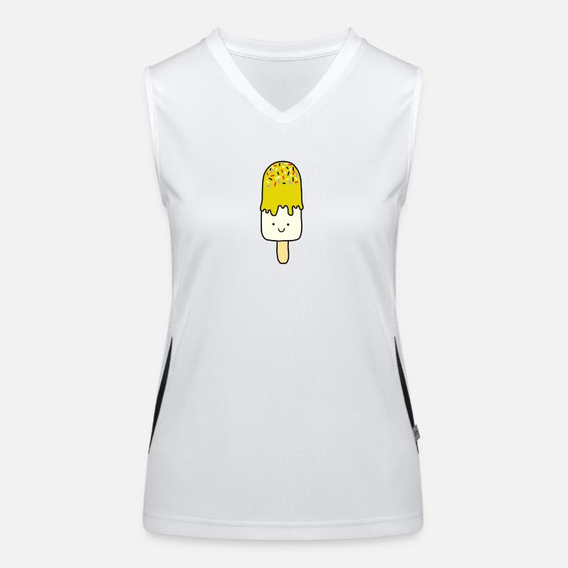 Eiscreme Eis Essen Funktionelles Kontrast-Tank Top für Frauen
