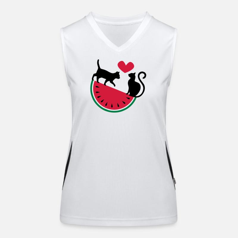 Melon Cat Love Women's Functional Contrast Tank Top