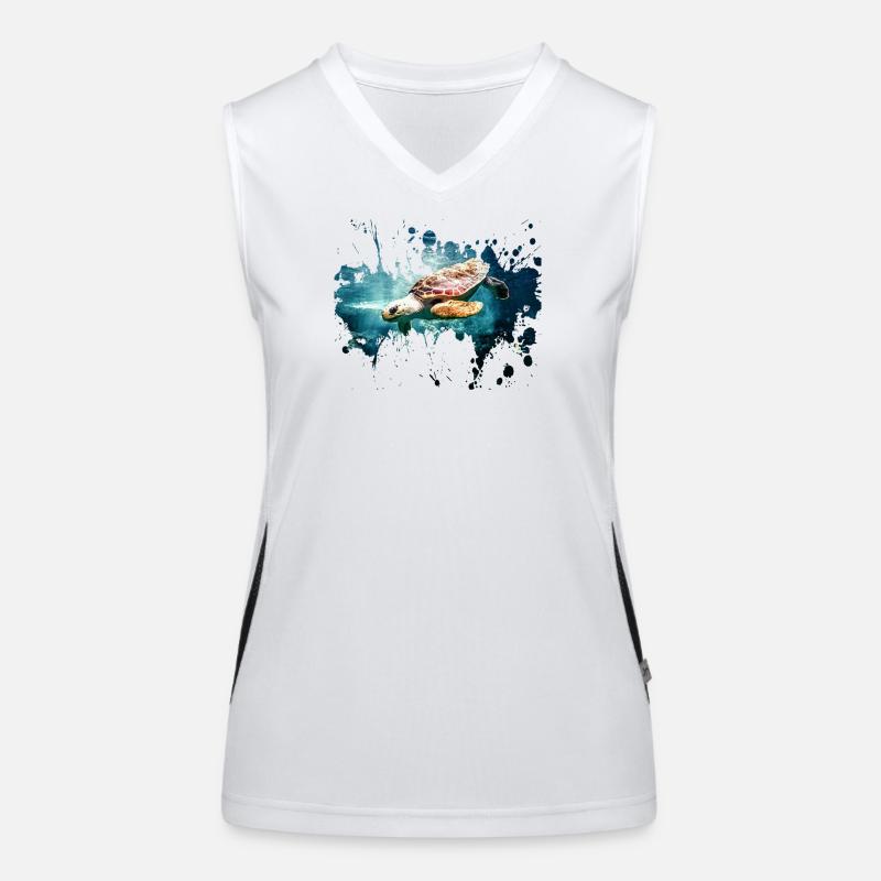 Petcontest turtle Women's Functional Contrast Tank Top