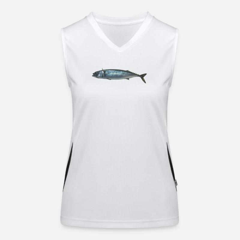 Fisch Makrele Funktionelles Kontrast-Tank Top für Frauen