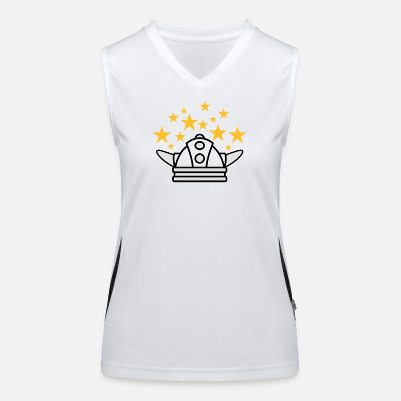 Wikinger Helm Idee Funktionelles Kontrast-Tank Top für Frauen