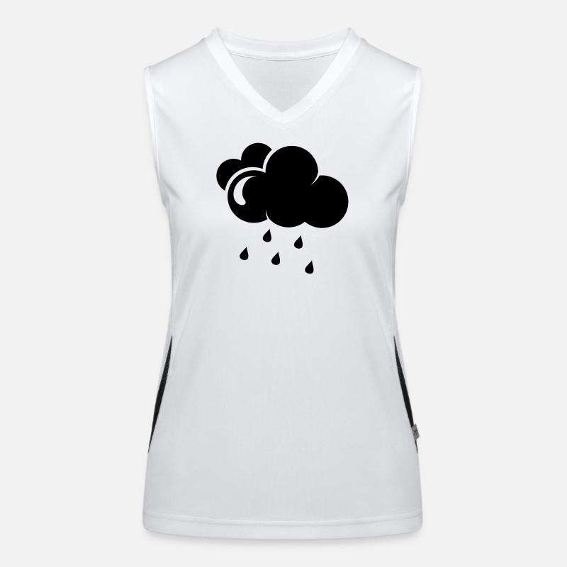 Cloud with rain drops Women's Functional Contrast Tank Top