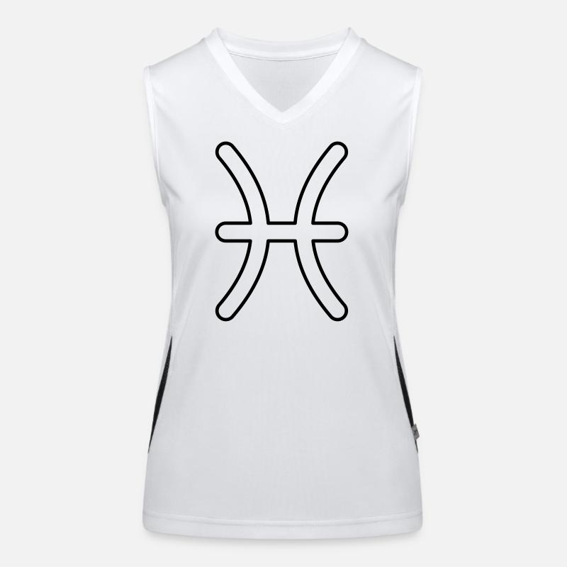 Fische Sternzeichen Sternbild Tierkreiszeichen Funktionelles Kontrast-Tank Top für Frauen