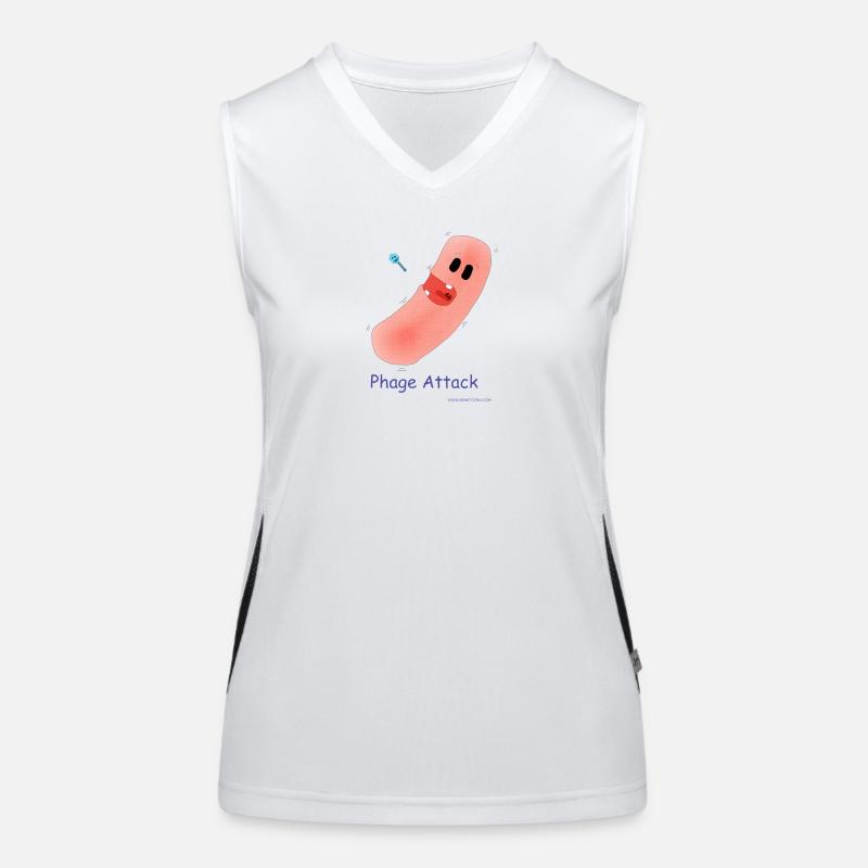 Phage Attack - Bacteria & Bacteriophage Women's Functional Contrast Tank Top