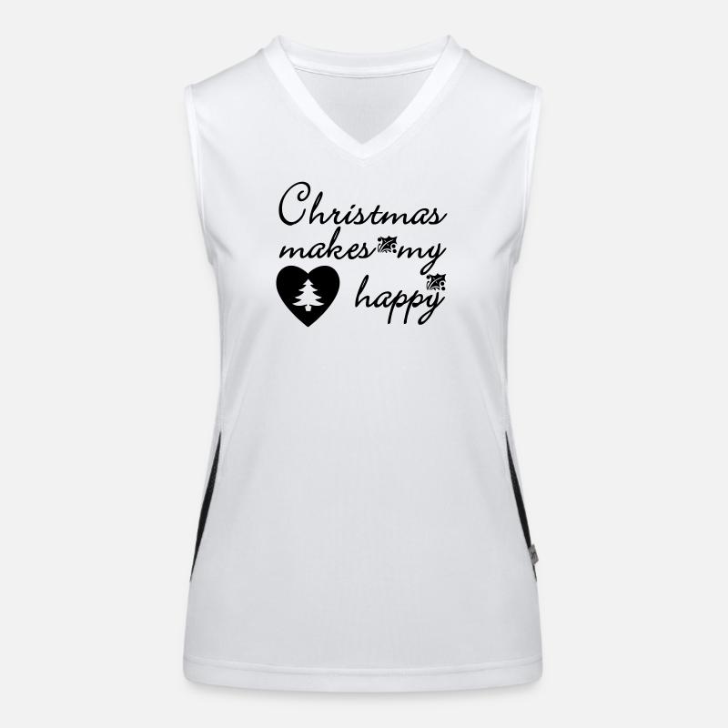 Weihnachten Christmas Spruch Geschenk Funktionelles Kontrast-Tank Top für Frauen