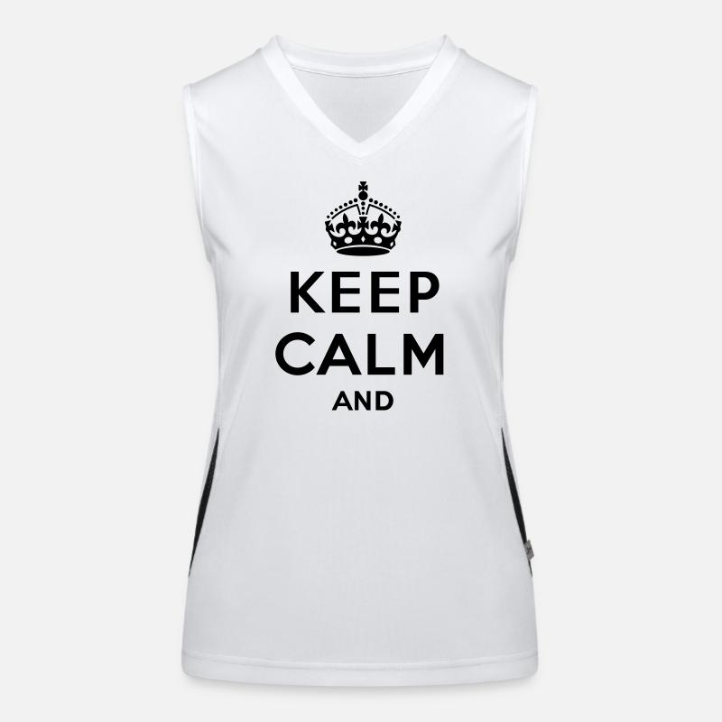 Keep calm and... - eigenen Text (Carry on) Funktionelles Kontrast-Tank Top für Frauen