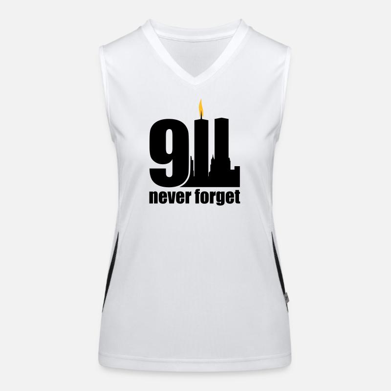never forget 9/11 Funktionelles Kontrast-Tank Top für Frauen