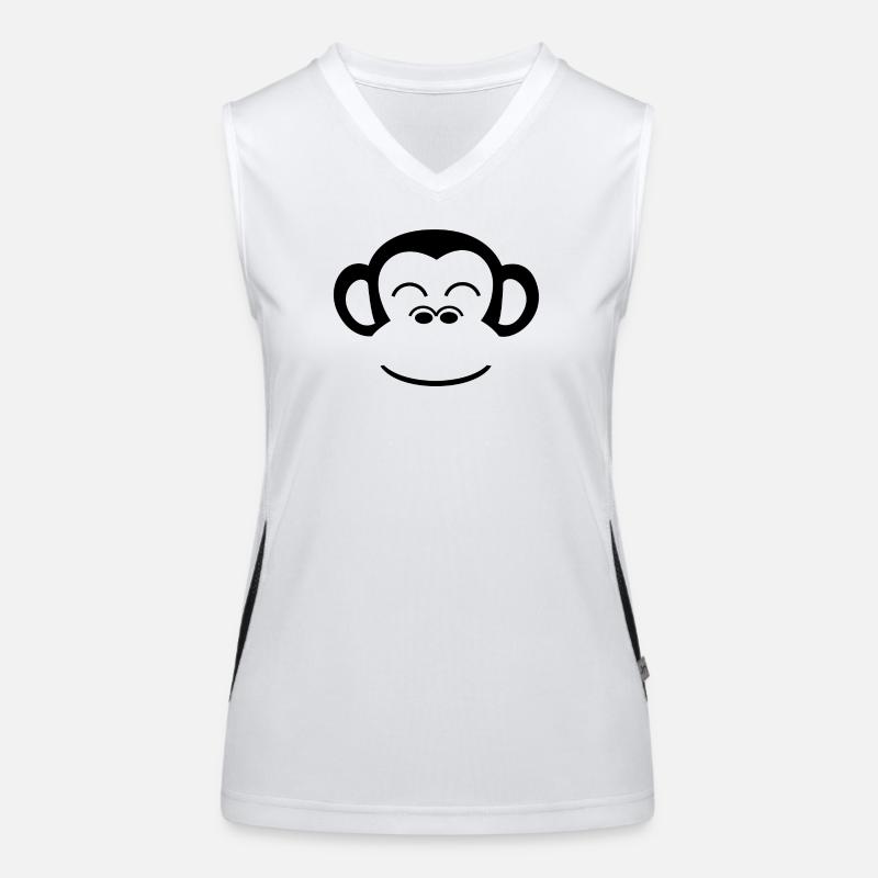 Affe Schimpanse Affengesicht Gorilla Menschenaffe Funktionelles Kontrast-Tank Top für Frauen