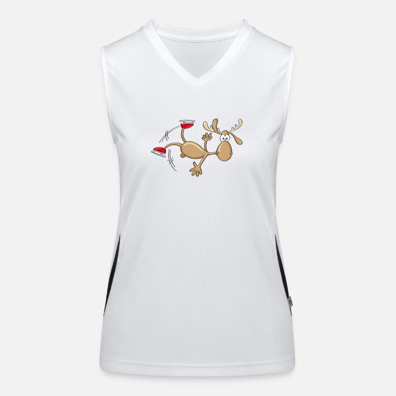 the flying elch Funktionelles Kontrast-Tank Top für Frauen