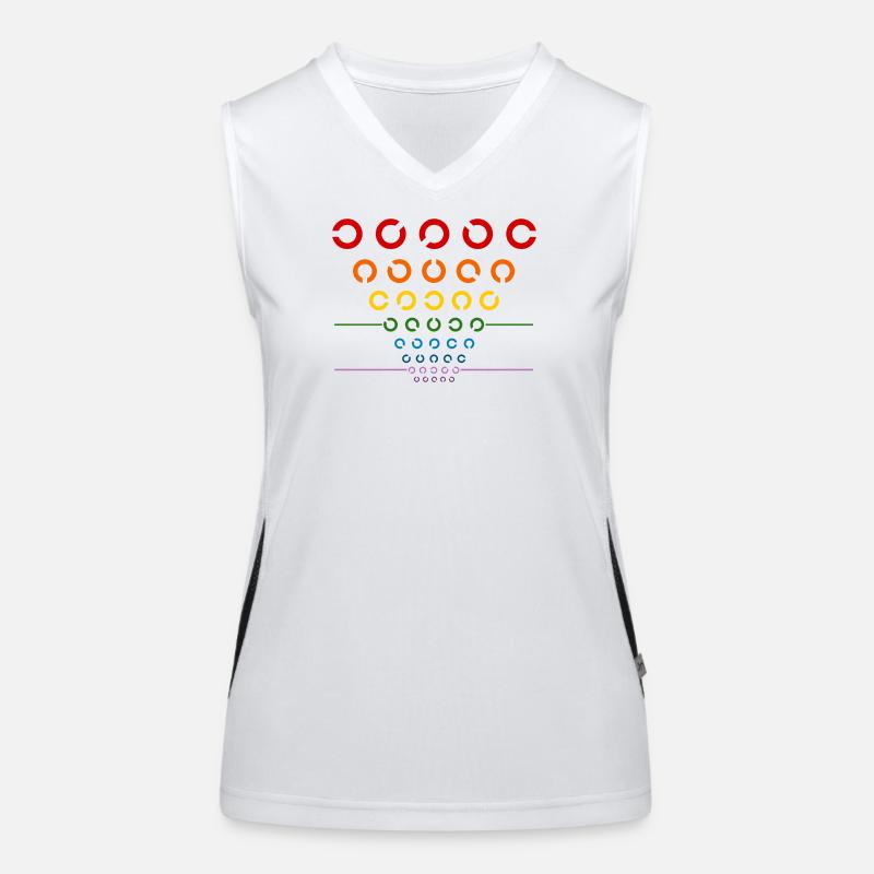 Rainbow Eye Test Women's Functional Contrast Tank Top