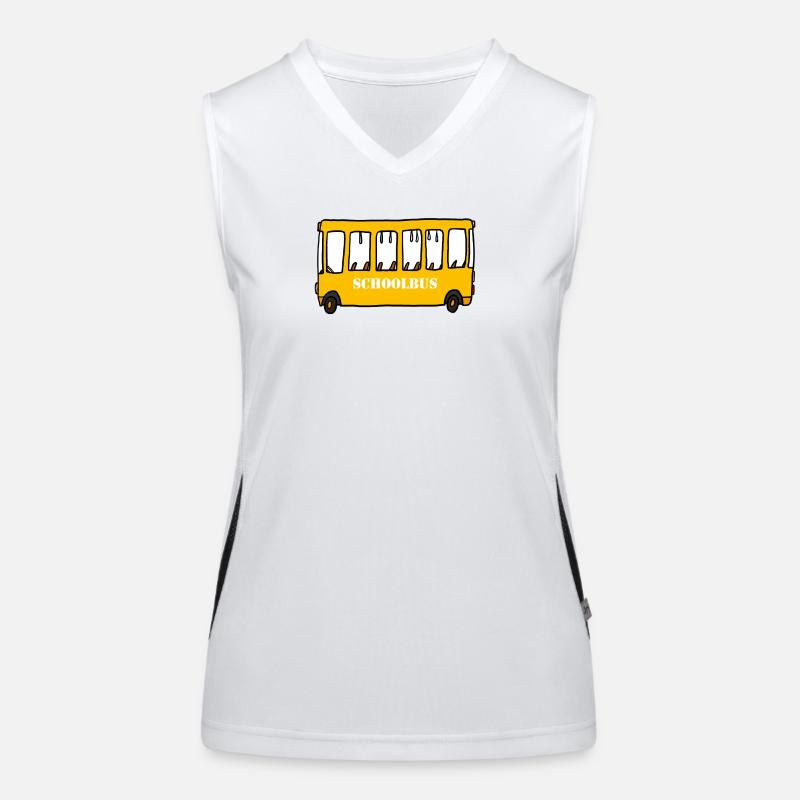 Schoolbus Funktionelles Kontrast-Tank Top für Frauen