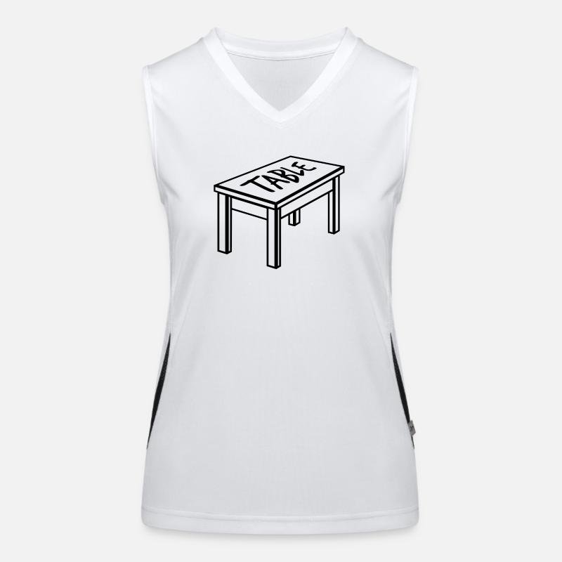 Table carpenter dining table working table furniture Women's Functional Contrast Tank Top