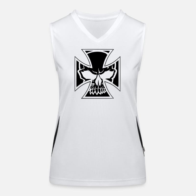 skull7 Funktionelles Kontrast-Tank Top für Frauen