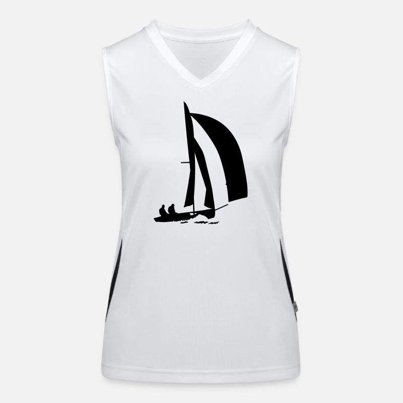 Segelboot Funktionelles Kontrast-Tank Top für Frauen