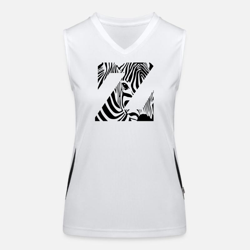 Zebra Mix Mono Black Women's Functional Contrast Tank Top