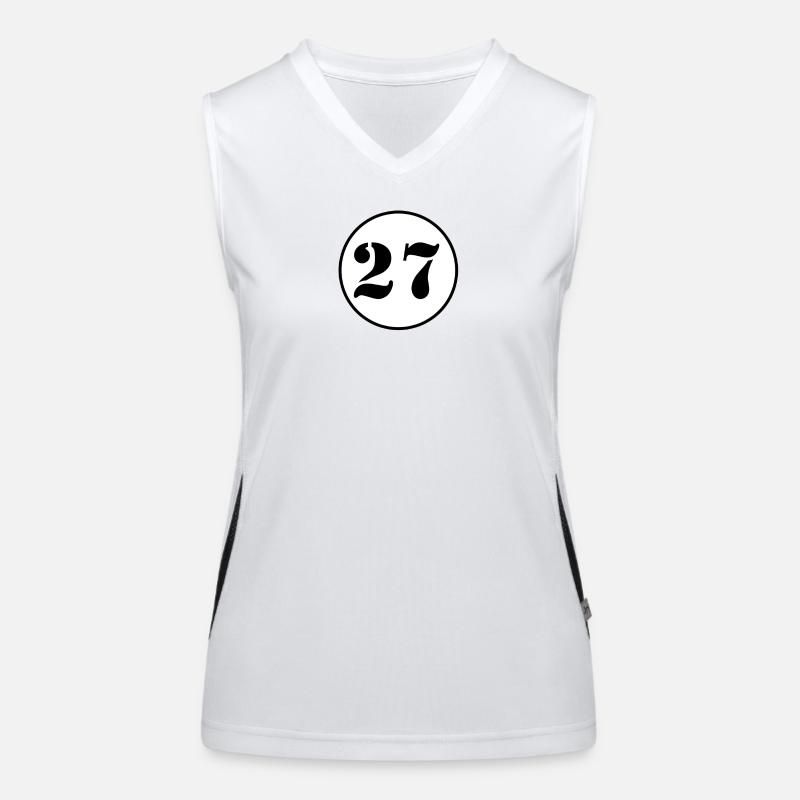 NUMMER 27 Siebenundzwanzig Geburtstag Geschenk Funktionelles Kontrast-Tank Top für Frauen