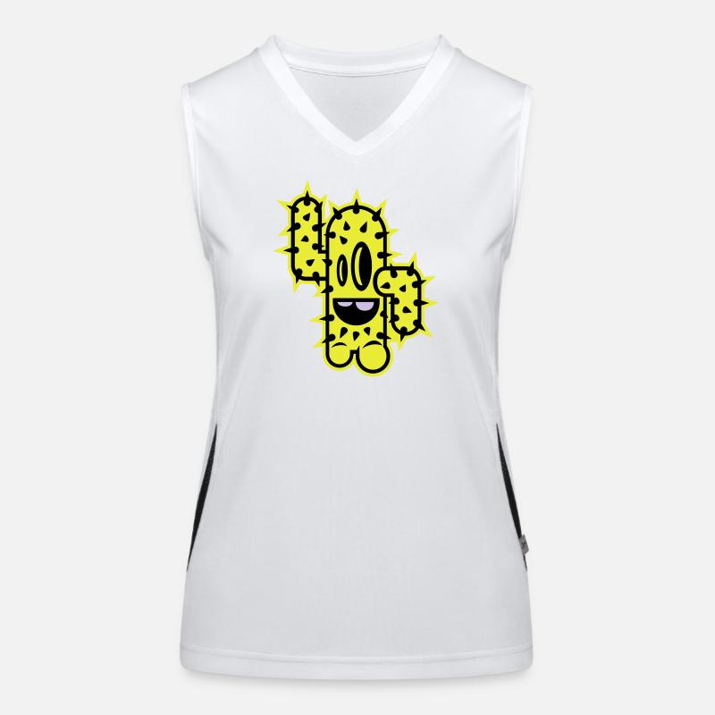 cactus high five comic Women's Functional Contrast Tank Top