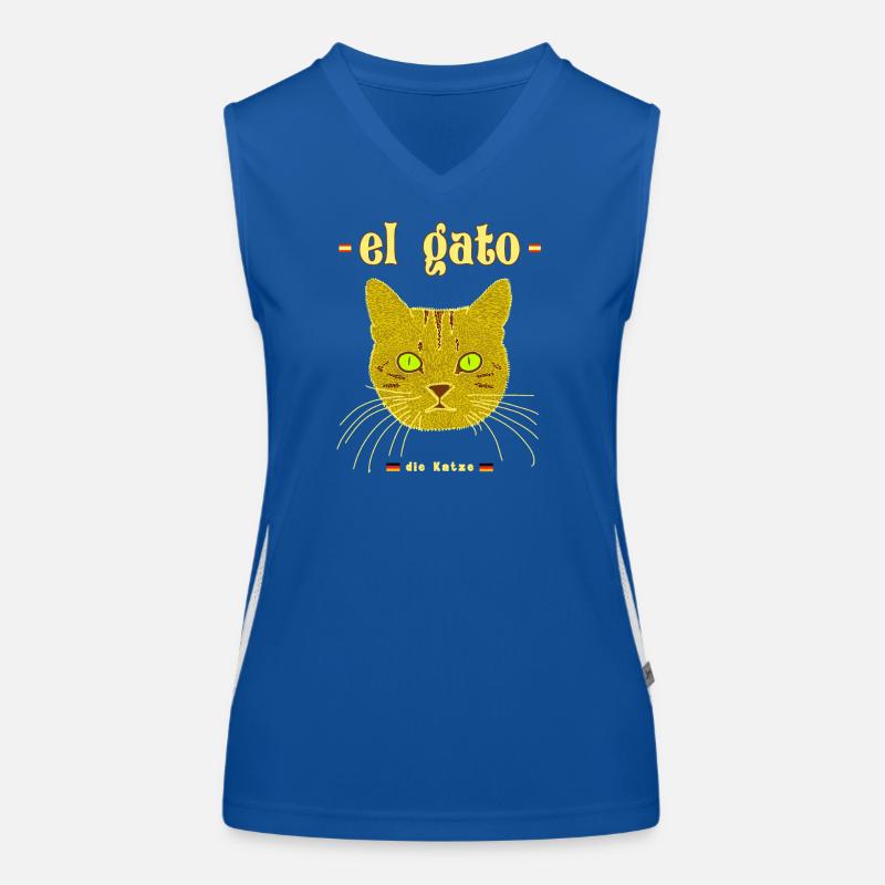 Die Katze auf Spanisch Funktionelles Kontrast-Tank Top für Frauen