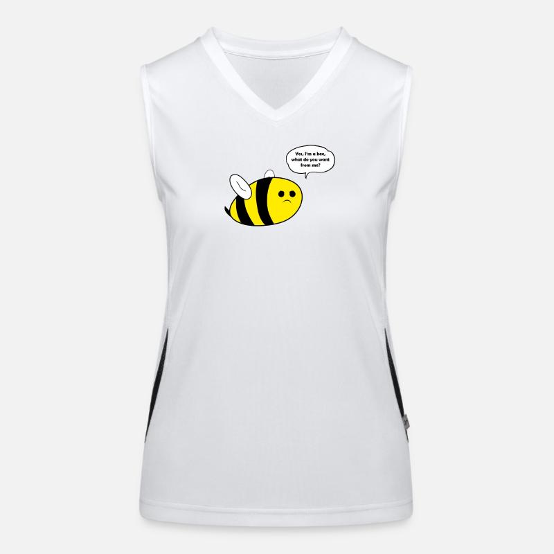 Thick bee bee gift Women's Functional Contrast Tank Top