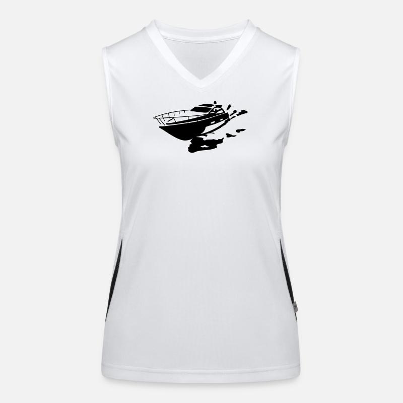 Motorboot Funktionelles Kontrast-Tank Top für Frauen