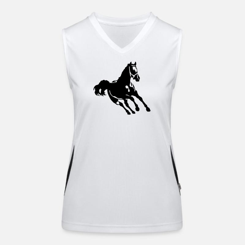 Pferd Funktionelles Kontrast-Tank Top für Frauen