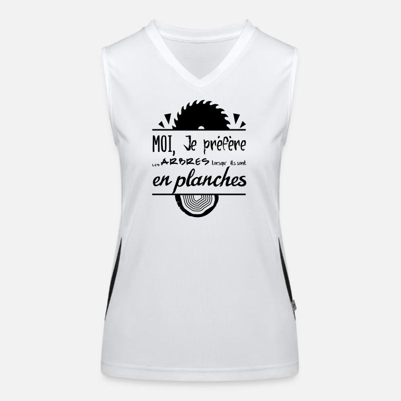 Les arbres c'est mieux en planches ! Débardeur respirant contrasté Femme