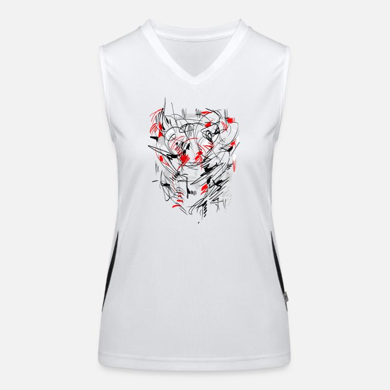 abstract Women's Functional Contrast Tank Top