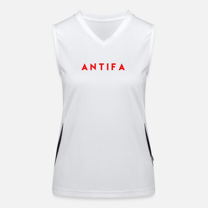 Antifa Funktionelles Kontrast-Tank Top für Frauen