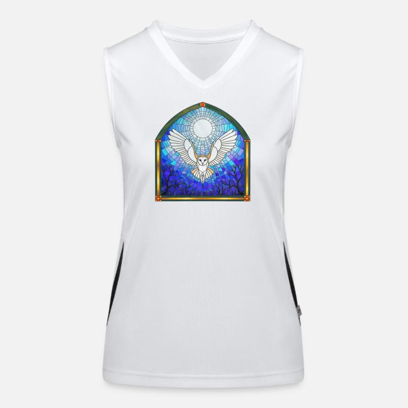 Owl and Moon Women's Functional Contrast Tank Top