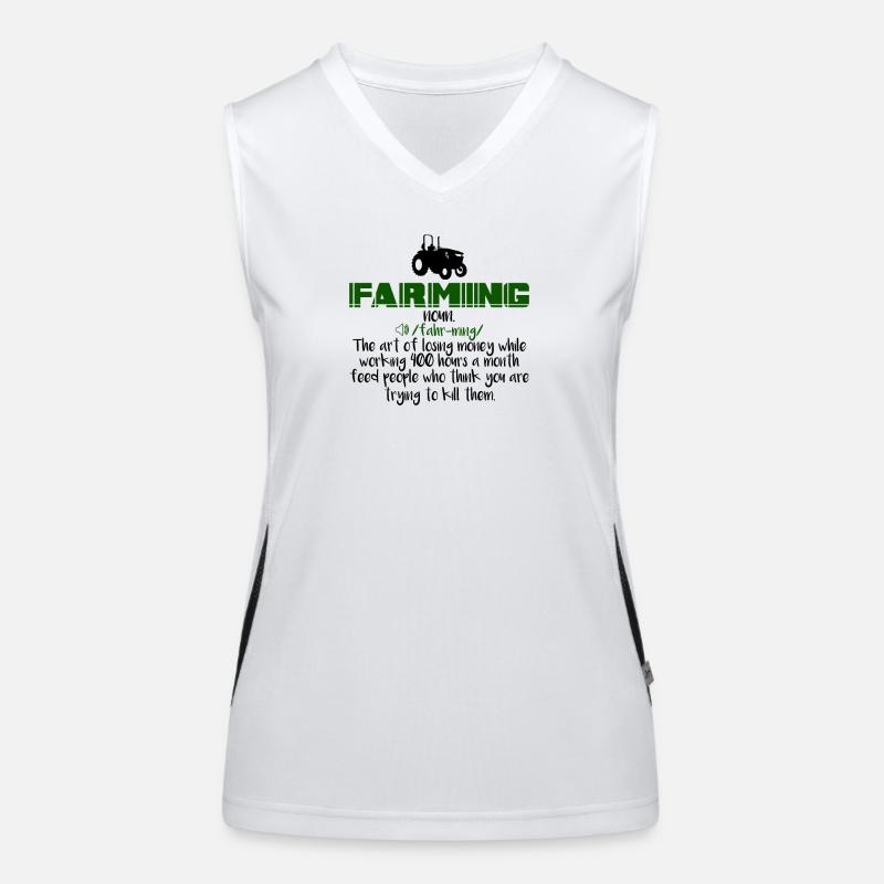 Farming Definition Funktionelles Kontrast-Tank Top für Frauen