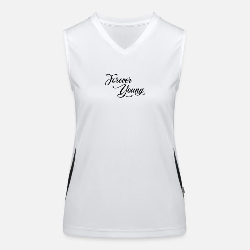Forever Young - black Women's Functional Contrast Tank Top