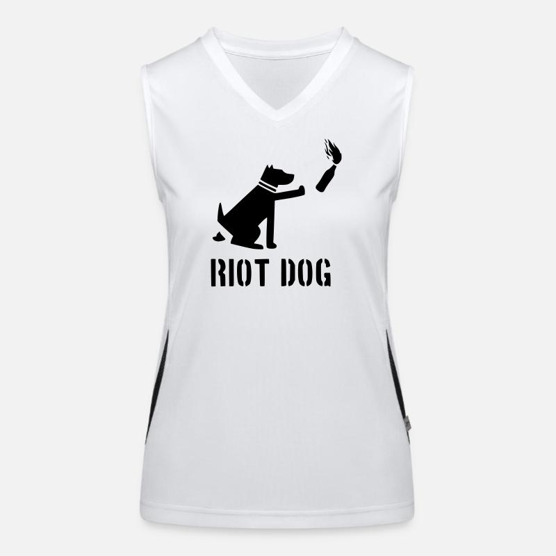 riot dog Funktionelles Kontrast-Tank Top für Frauen