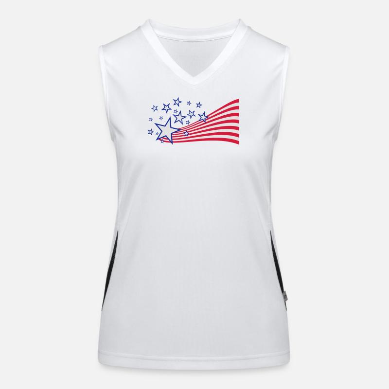 USA drapeau Débardeur respirant contrasté Femme