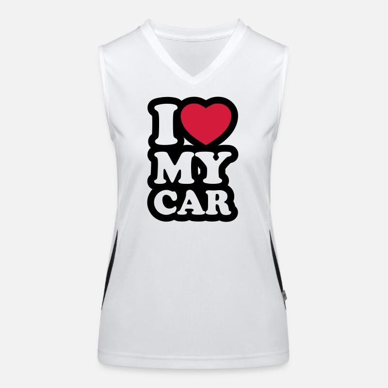 I love my car Women's Functional Contrast Tank Top