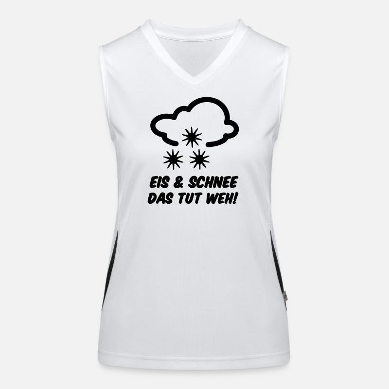 Winter Eis Schnee Spruch lustig Geschenk Funktionelles Kontrast-Tank Top für Frauen