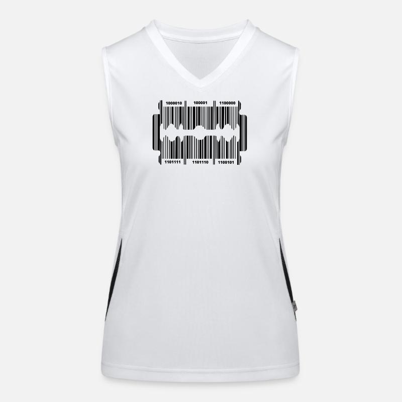 Rasierklinge mit geheim Code Funktionelles Kontrast-Tank Top für Frauen