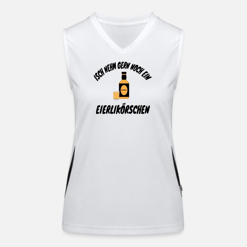 Isch nehm gern noch ein Eierlikörschen Funktionelles Kontrast-Tank Top für Frauen
