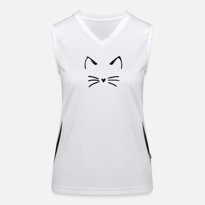 funny cat Women's Functional Contrast Tank Top