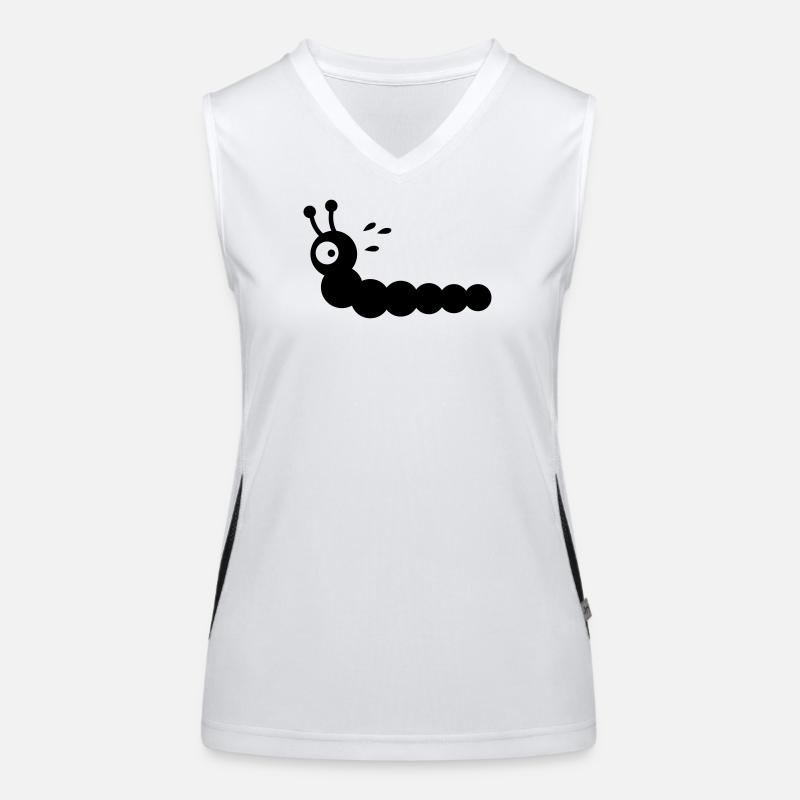 Angstschwitzender Wurm Funktionelles Kontrast-Tank Top für Frauen