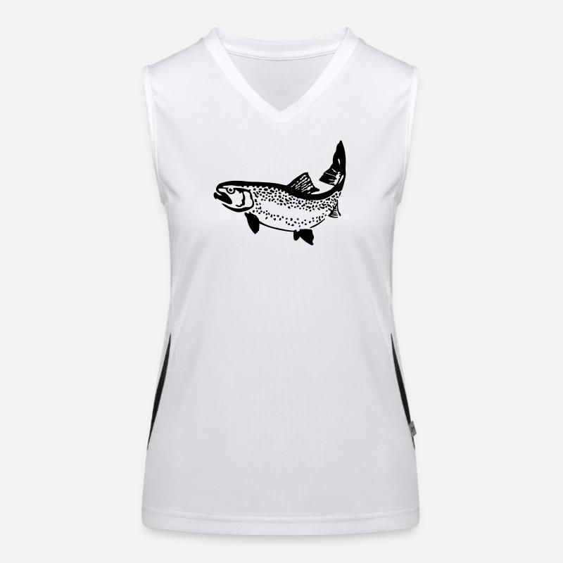 Forelle Funktionelles Kontrast-Tank Top für Frauen