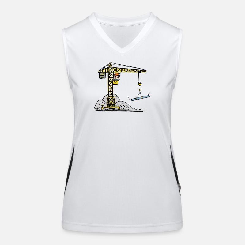Kran Funktionelles Kontrast-Tank Top für Frauen
