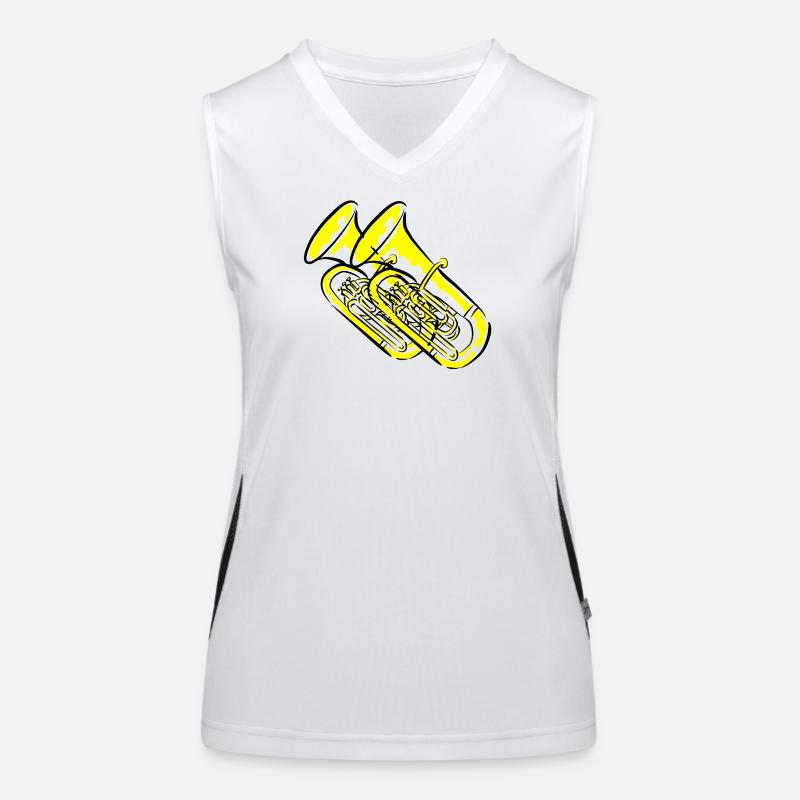 Tuba Blasmusiker Funktionelles Kontrast-Tank Top für Frauen