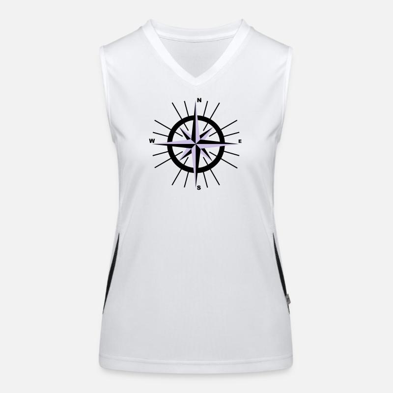 Nautische Kompass Funktionelles Kontrast-Tank Top für Frauen
