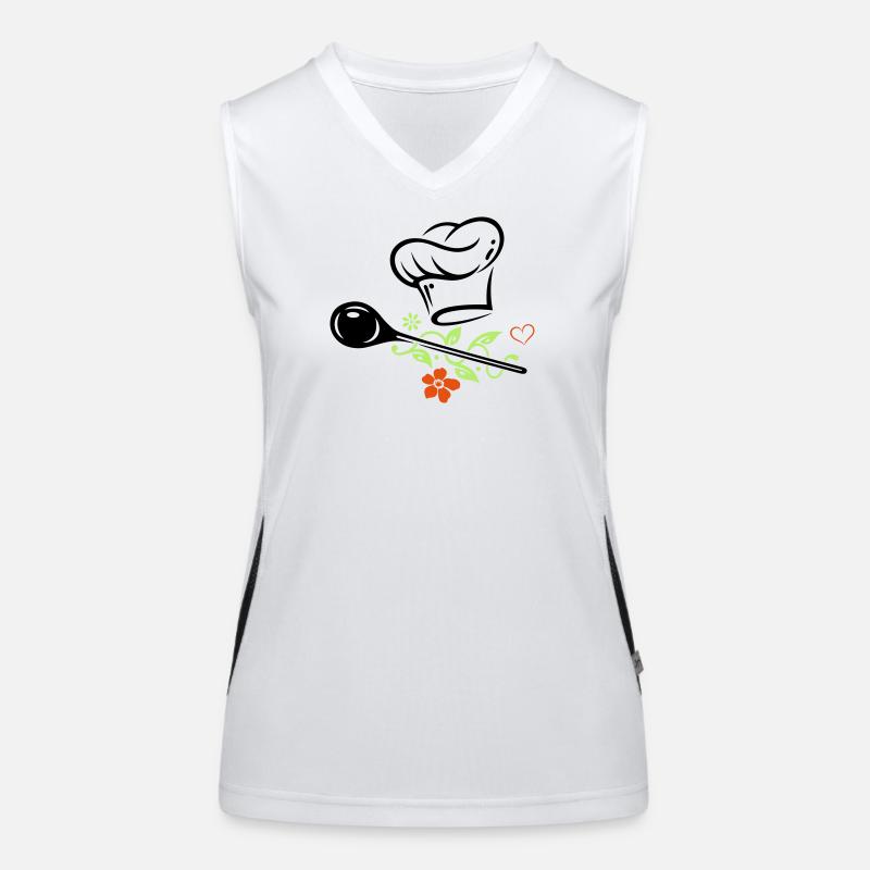 Cuillère en bois Débardeur respirant contrasté Femme