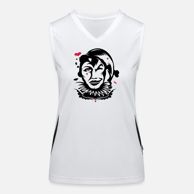 Playing card joker Women's Functional Contrast Tank Top