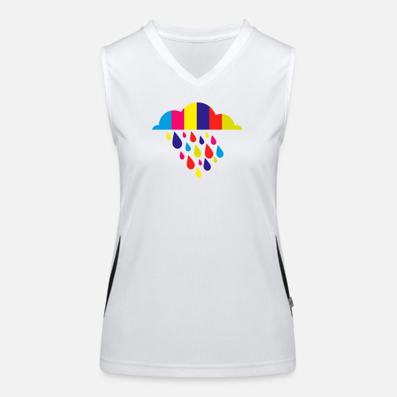 bunt herbst regen Funktionelles Kontrast-Tank Top für Frauen