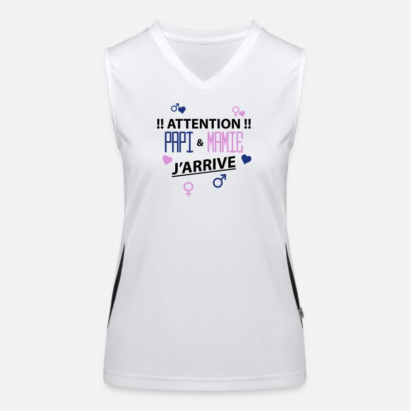 papi mamie j'arrive Débardeur respirant contrasté Femme